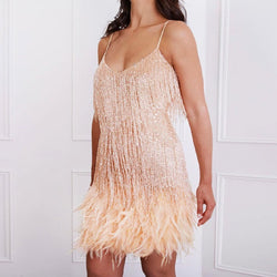The "Glamour Cascade" Sequin Mini Dress