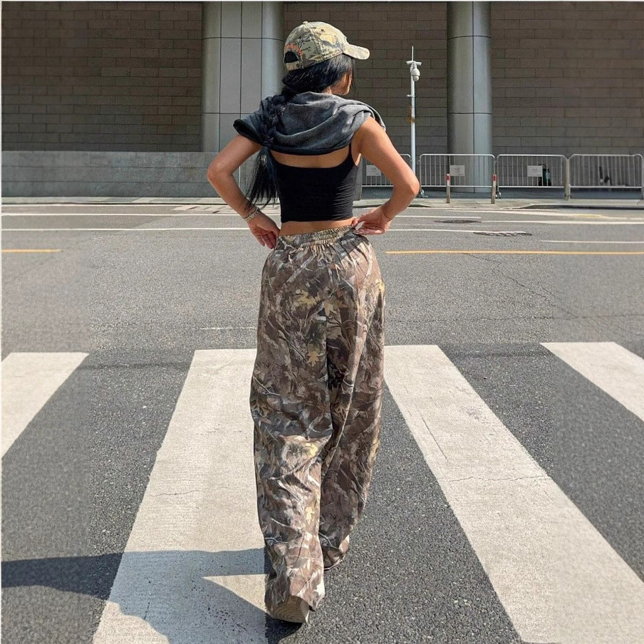 Y2K Camo Cargo Trousers