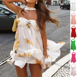 The "Summer Siren" Halter Mini Dress
