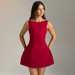 The "Siren Mini" Backless Dress
